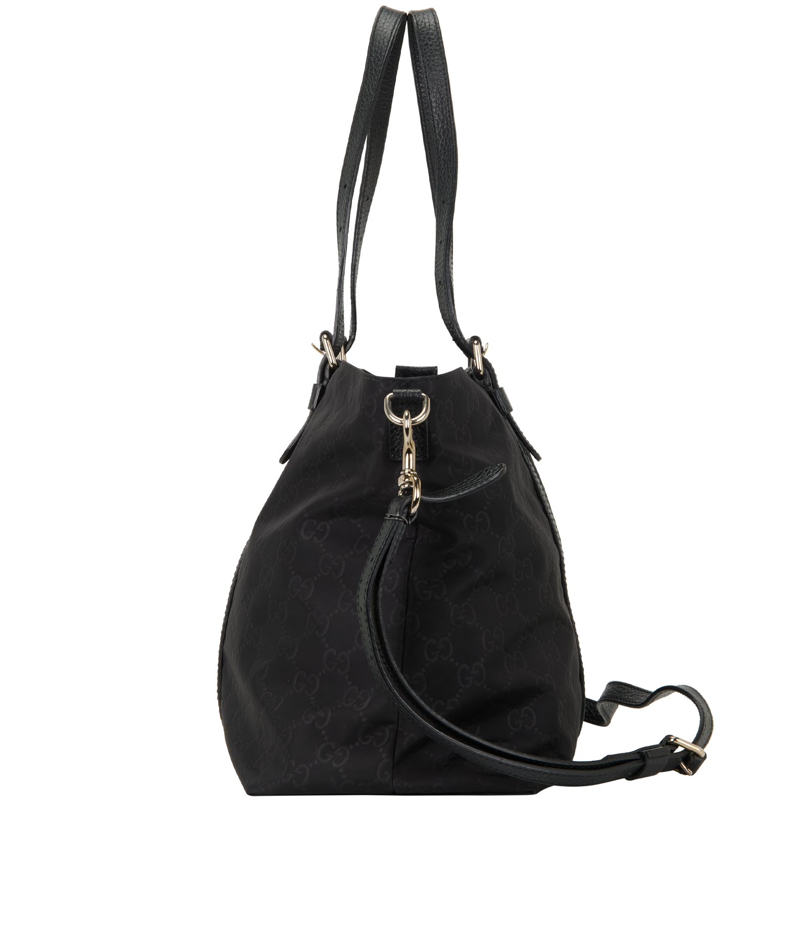 GG Vertical Tote, &pound;275, Handbags, Black, Leather/Nylon, Bottom view